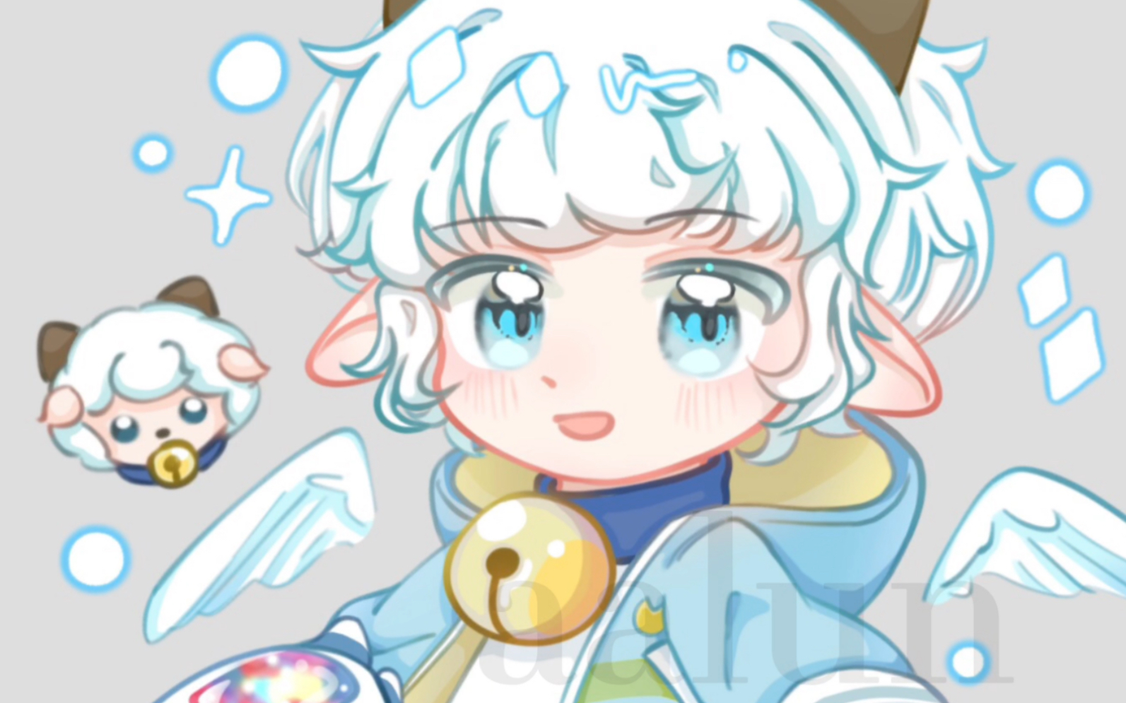 【喜羊羊与灰太狼/绘画过程】画了羊守一的喜儿