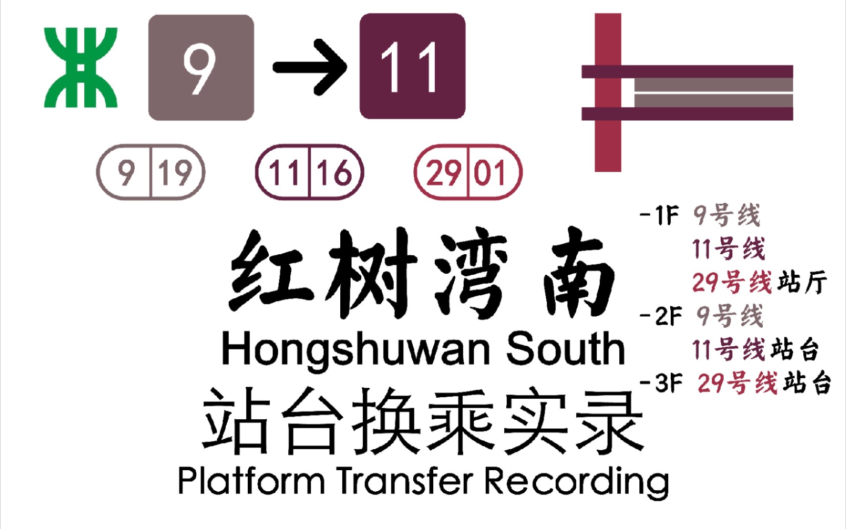[深圳地铁] 红树湾南站 9号线11号线 换乘实录哔哩哔哩bilibili