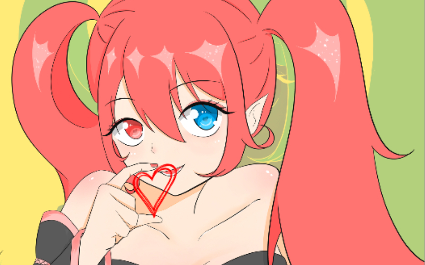 第七张无偿 粉发双马尾异瞳我都好喜欢