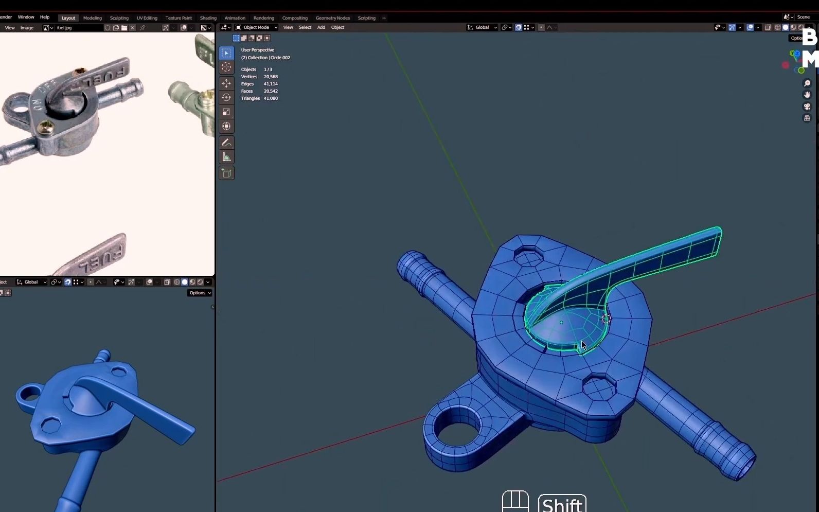 【blender建模】复杂小零件建模