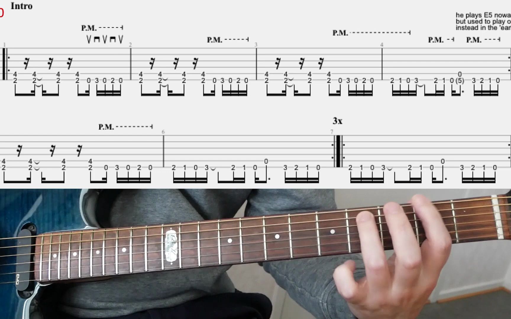 [图]Megadeth Take No Prisoners rhythm guitar lesson