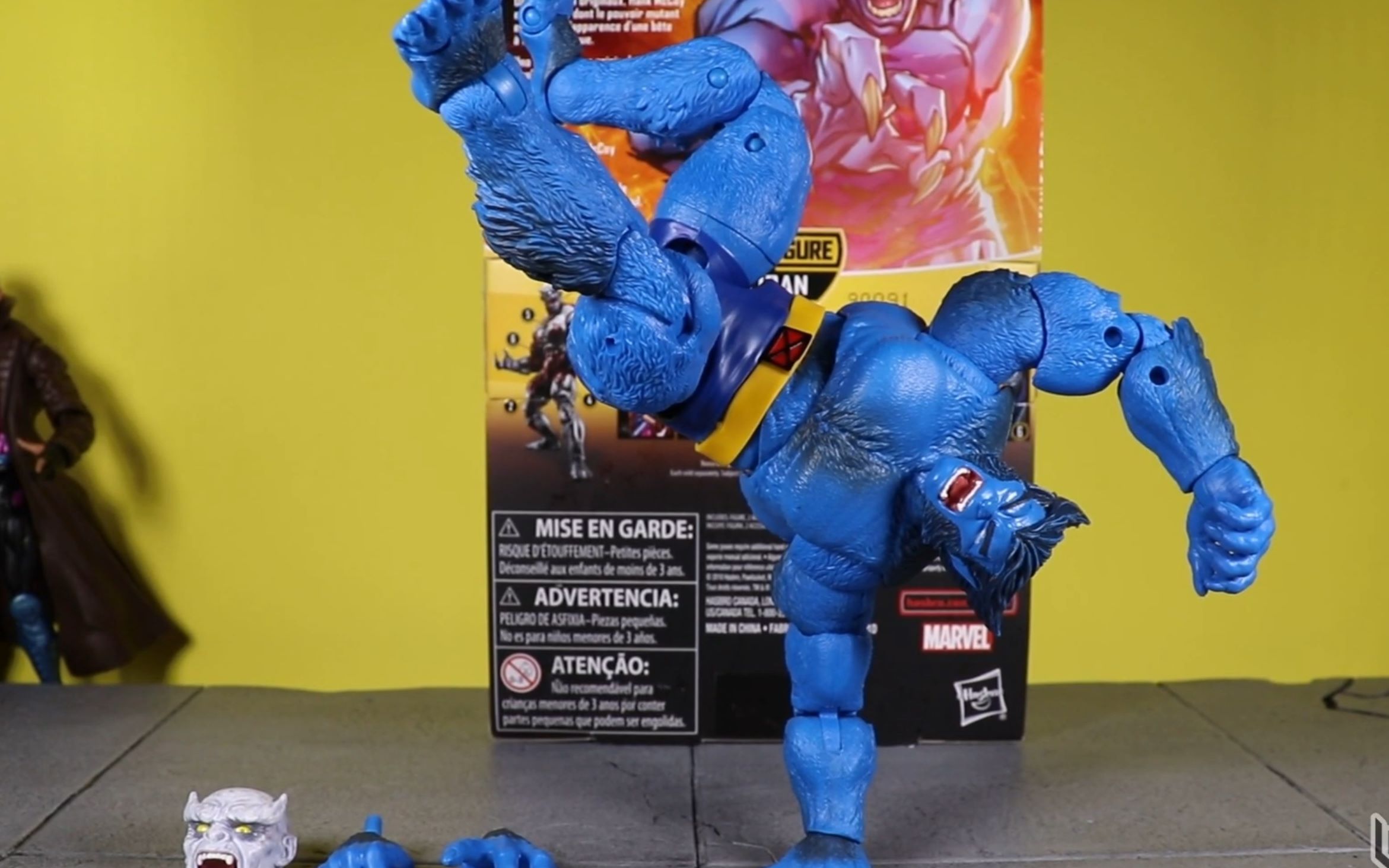 野兽marvel legends beast x-men wave 4 caliban baf figure review