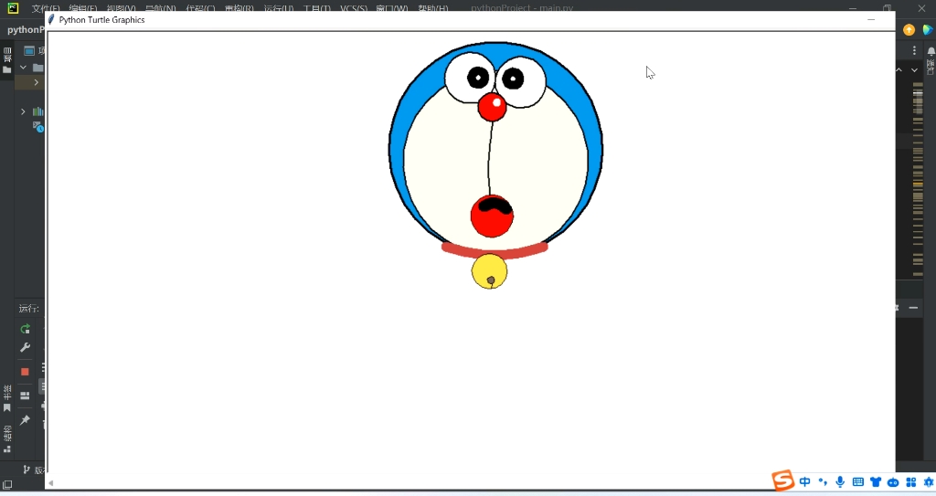 【python画图】turtle库编程画哆啦a梦