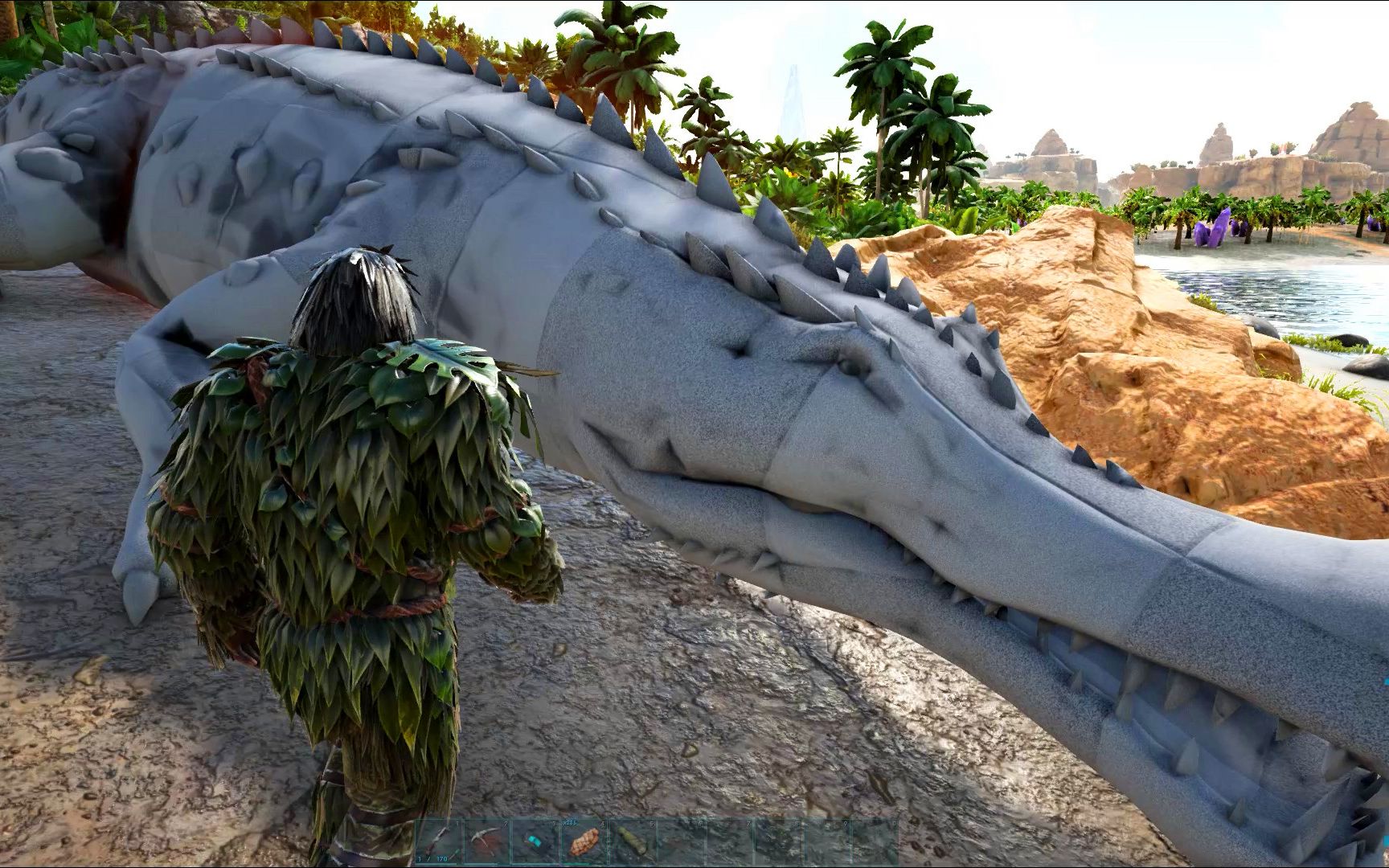 水泥造型的大鳄鱼【方舟灭绝#7】