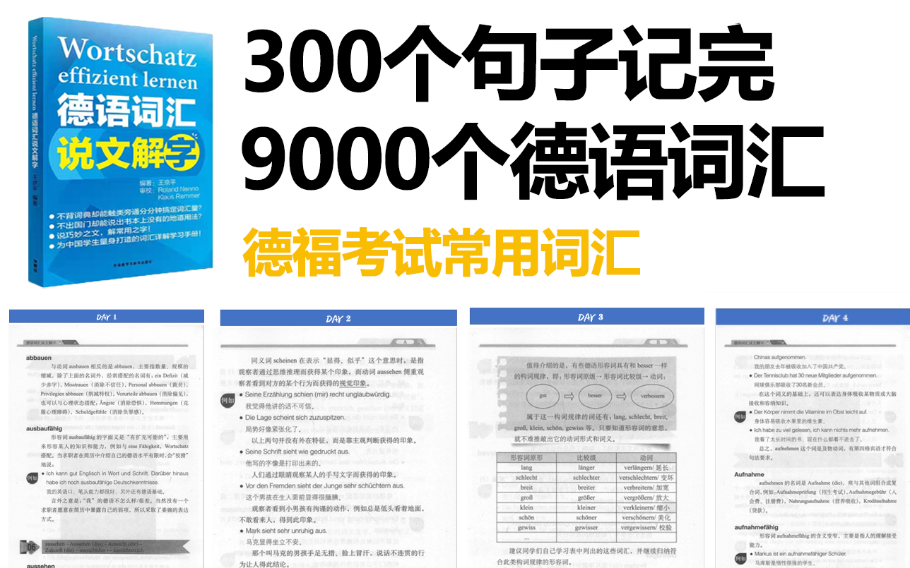 【德语单词】用300个句子记完9000个德语词汇,一点不含糊哔哩哔哩bilibili