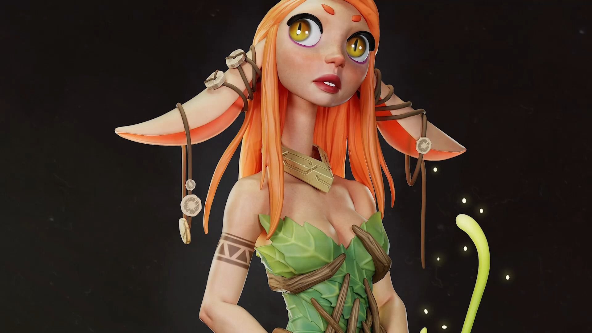 使用zbrush和marmoset制作《森林精灵》模型和渲染