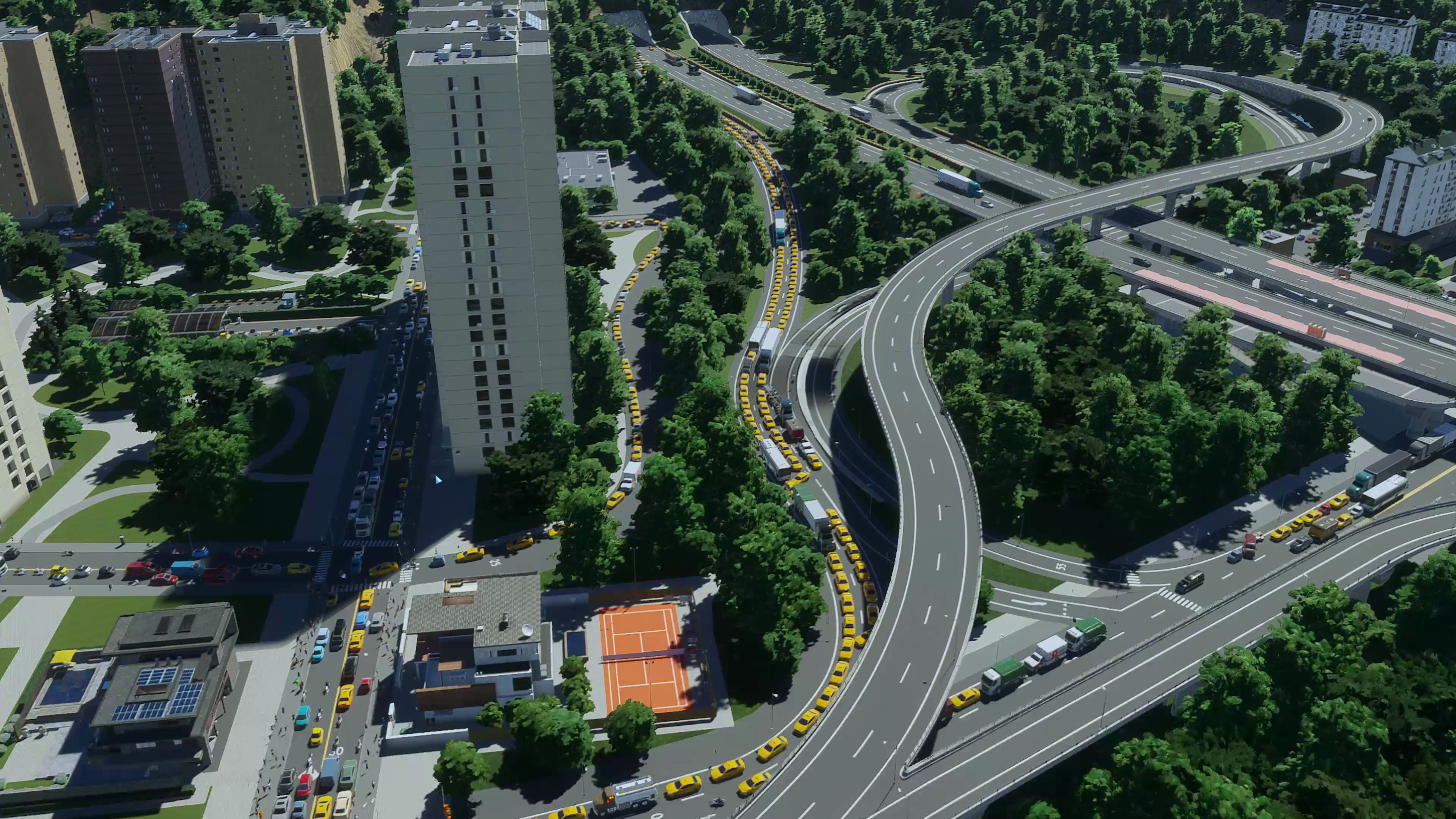 4k|cities skylines 2| 更新了? 网约车又把我交通干瘫痪了