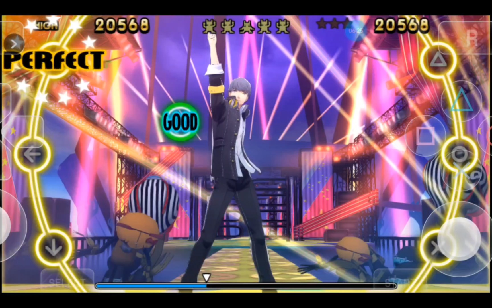 手机玩psv女神异闻录4通宵热舞,小米13(12g)用爱吾运行,开了二倍