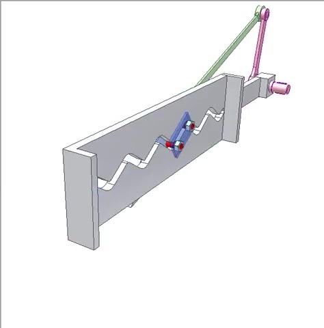 滑槽机构_74 (振荡直线运动)(欢迎分享,欢迎白嫖)