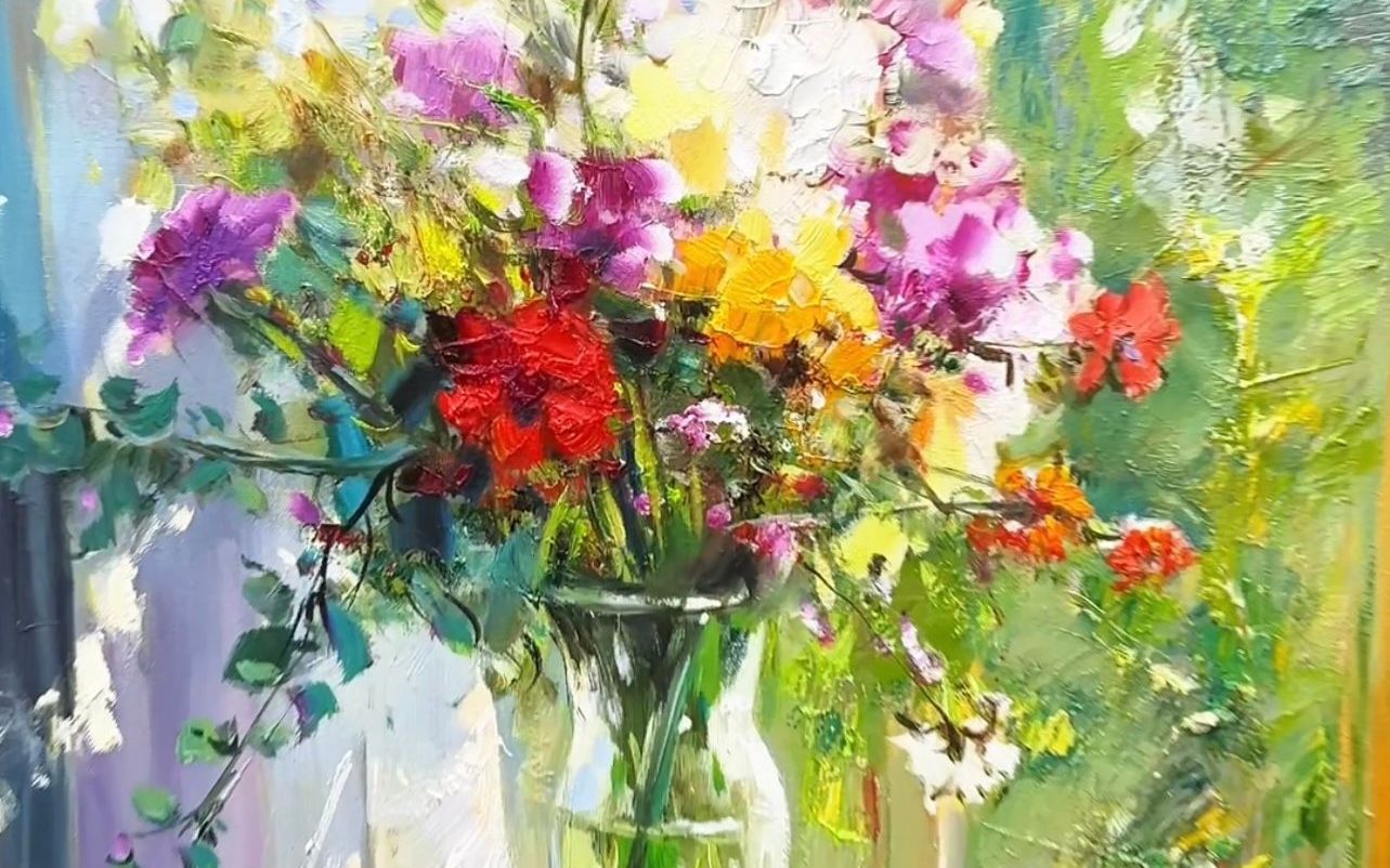 原创花卉艺术油画绘画手绘