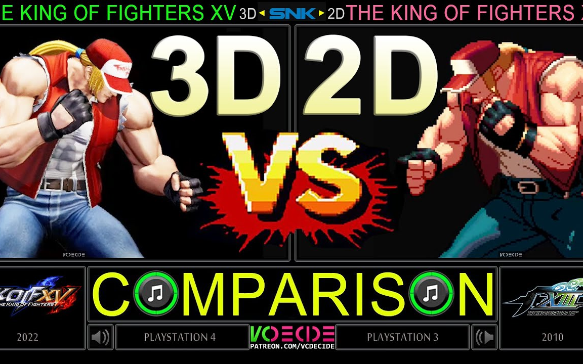 [图]【KOF】拳皇3d(拳皇15)与2d(拳皇13)角色对比！