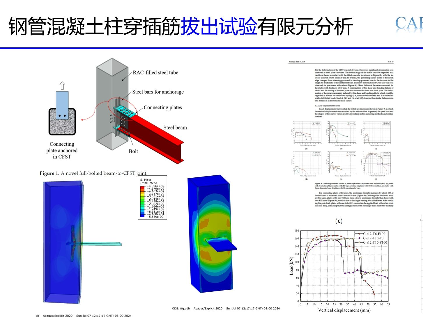 ABAQUSSCI论文复现钢管混凝土柱穿插筋拔出试验有限元分析哔哩哔哩bilibili