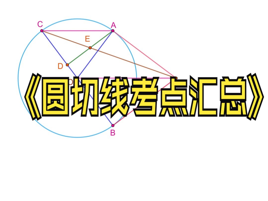 40、圆切线考点汇总哔哩哔哩bilibili