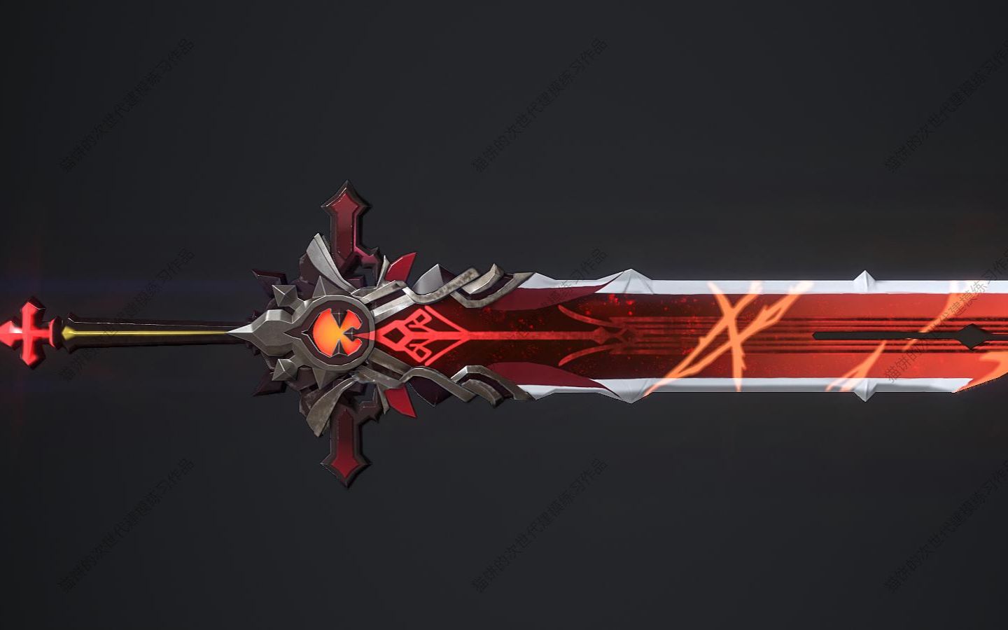 原神狼的末路武器制作3dmax硬表面武器案例讲解