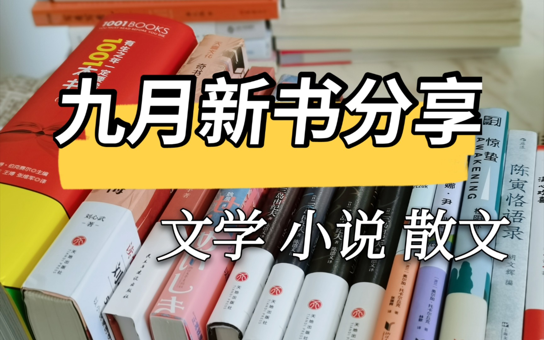 九月新书分享~9月最后一期新书推荐~文学小说/诺贝尔文学奖作家/金瓶梅/文学评论中国小说/外国小说哔哩哔哩bilibili