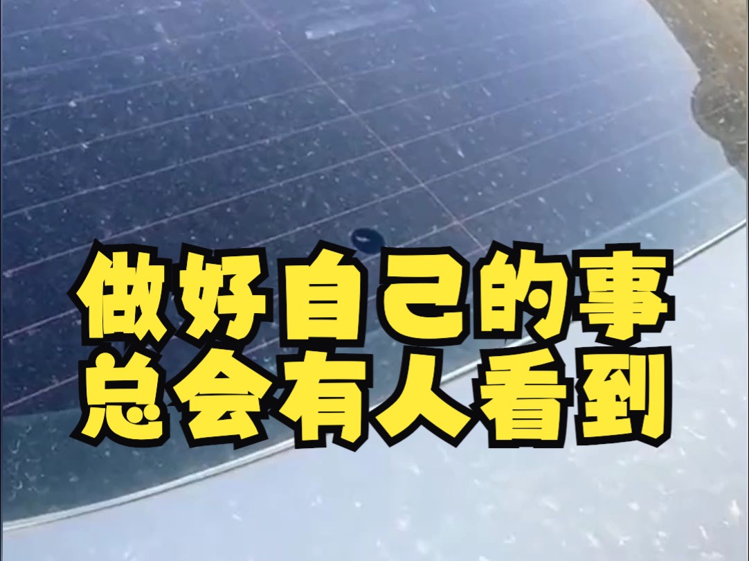 发现车玻璃上面有个小羽毛,把自己周围打扫的干干净净,“干好自己的事 会有人看到的”哔哩哔哩bilibili