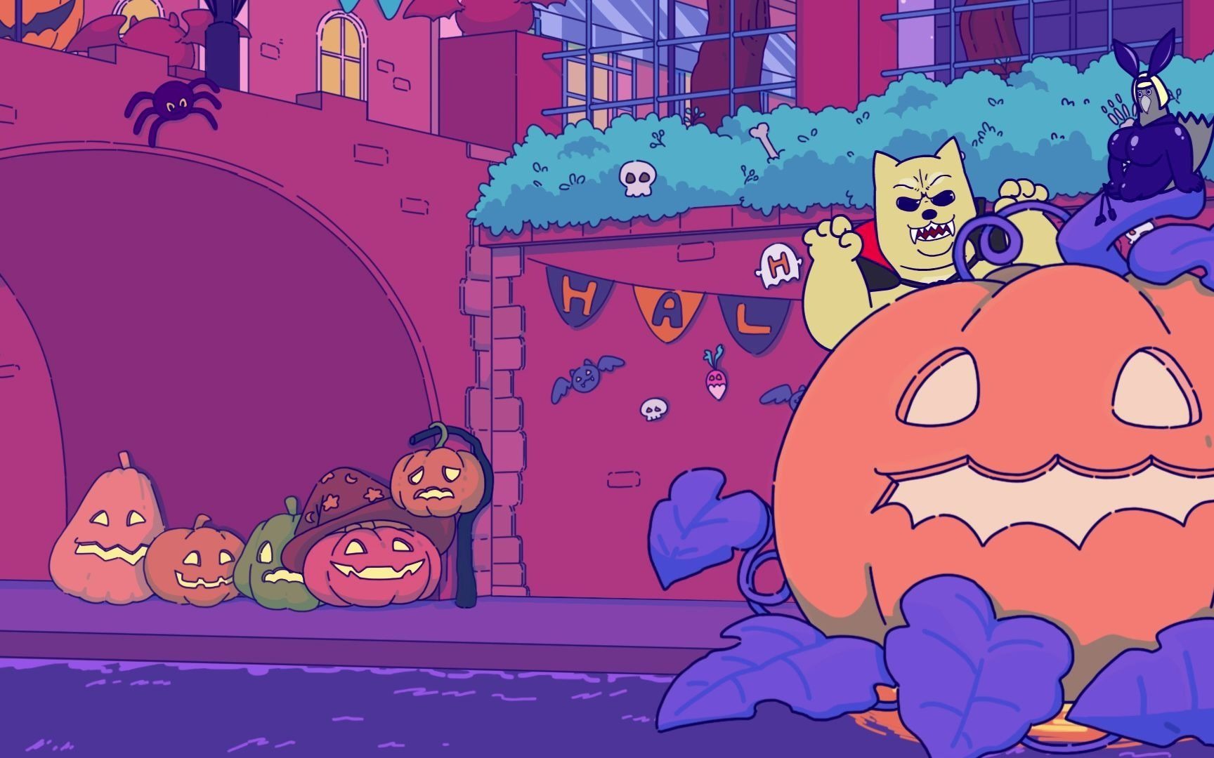 [短toon] 禽兽朋友们的万圣节夜晚_哔哩哔哩_bilibili