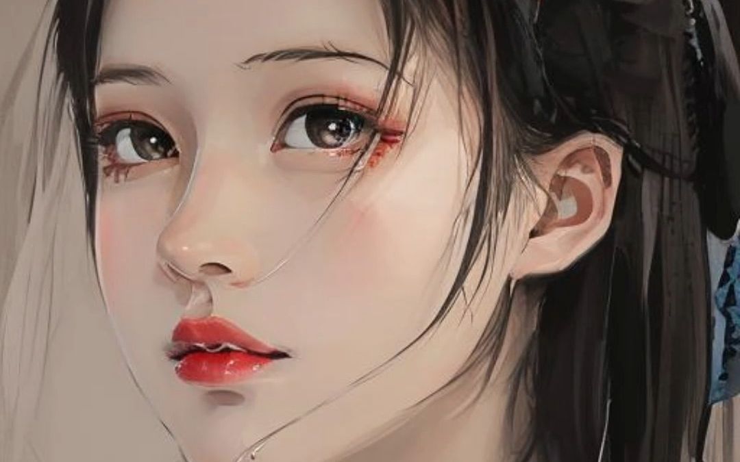 ai动画,绝美古风小姐姐