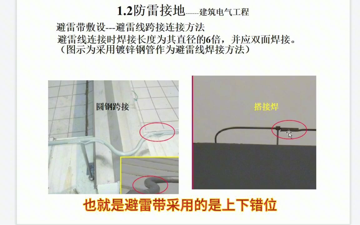 避雷带圆钢如何进行搭接?伸缩缝盖板需要连接吗?一看就明白了!哔哩哔哩bilibili