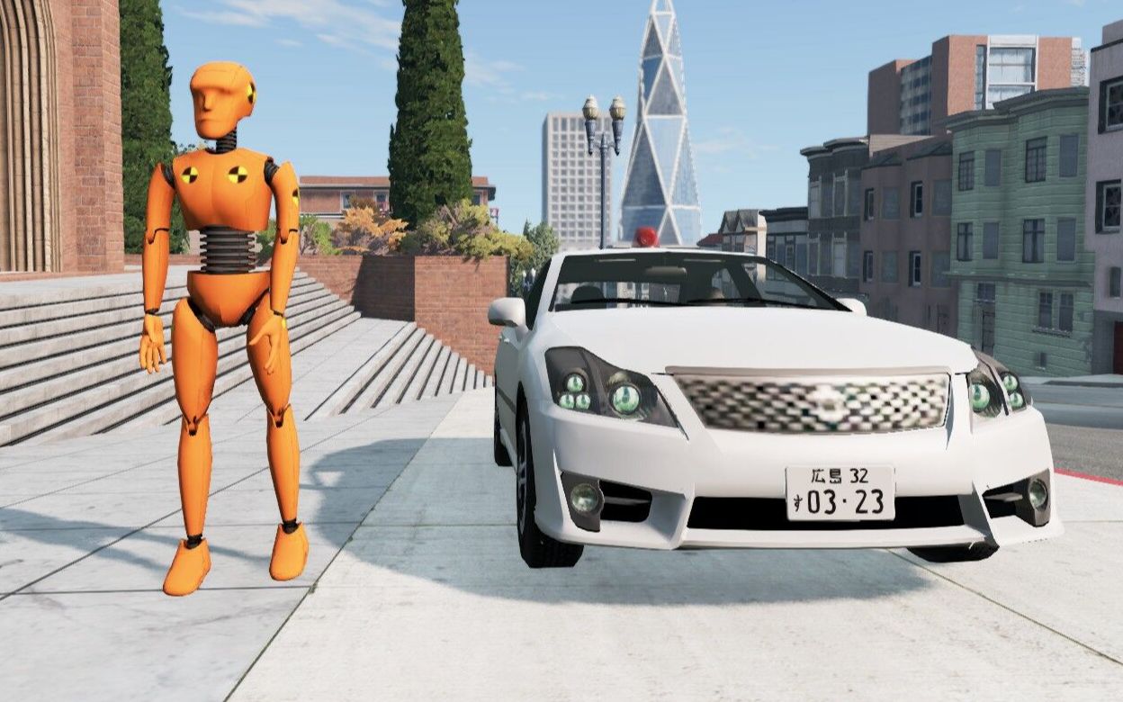 beamng警察模拟:司机趁我盘查直接开溜(丰田皇冠覆面警车)_哔哩哔哩