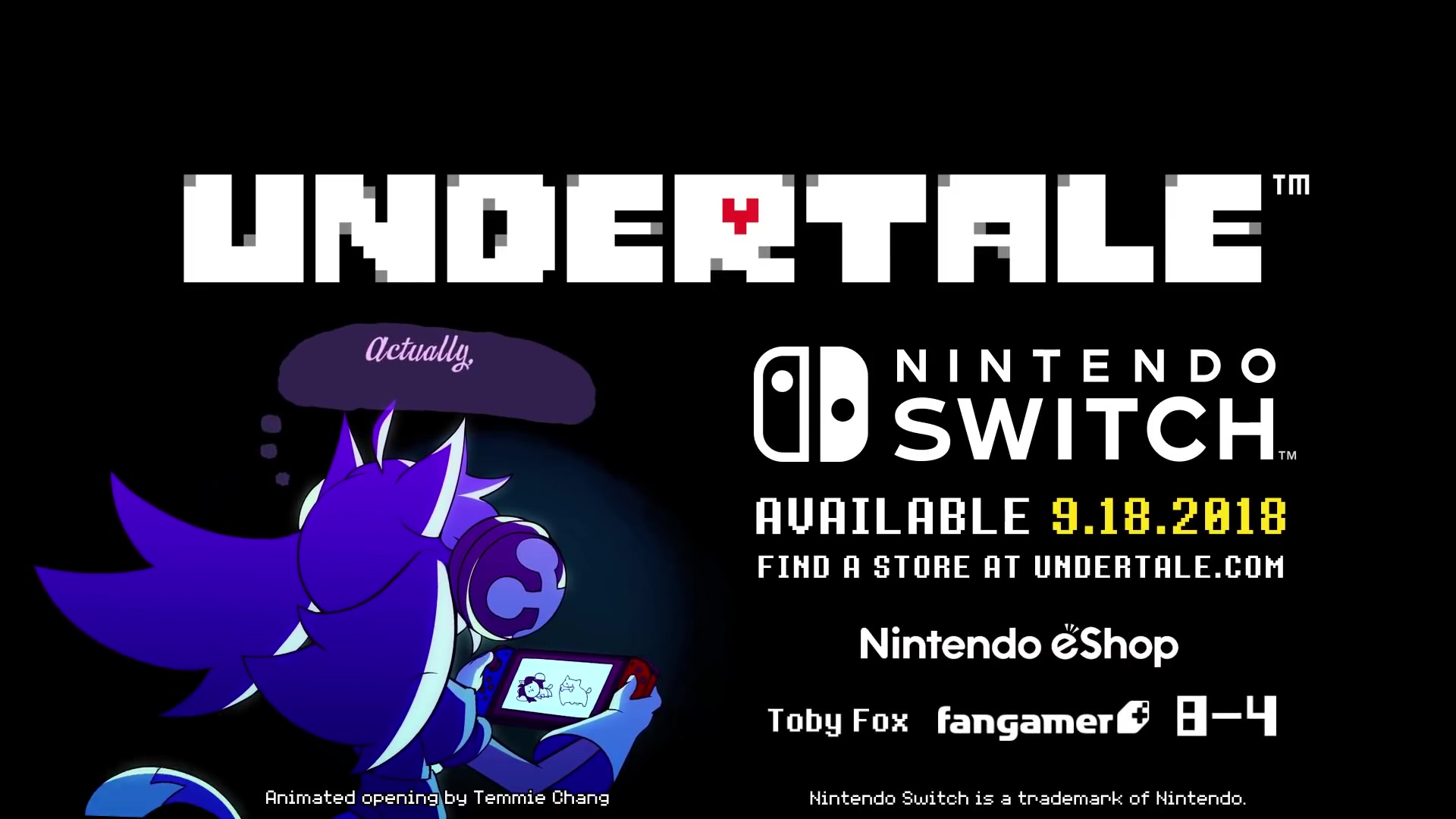 [图]UT官方视频搬运❽：NS版发售纪念宣传片(英语)｜UNDERTALE Nintendo Switch Release Trailer