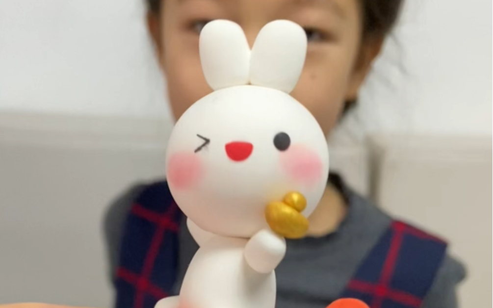 兔年小兔粘土教程