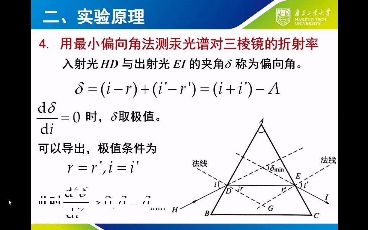 4顶角和折射率测定原理讲解哔哩哔哩bilibili