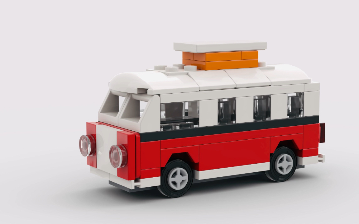 乐高moc迷你版大众t1露营车_哔哩哔哩_bilibili