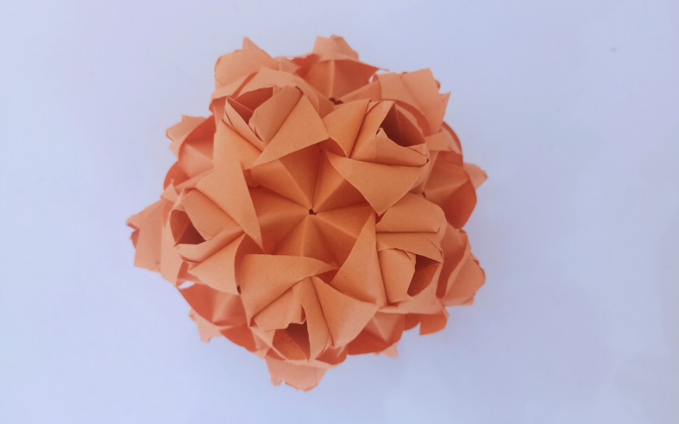 【玫瑰花球】折纸教程