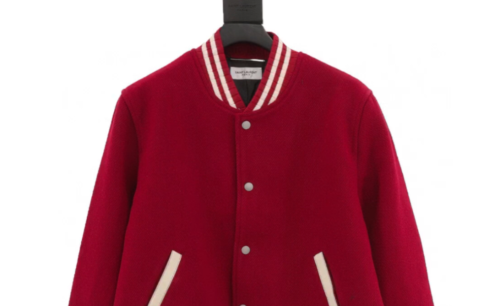 说一下原单saint laurent paris圣罗兰 后背贴字签名款棒球服外套