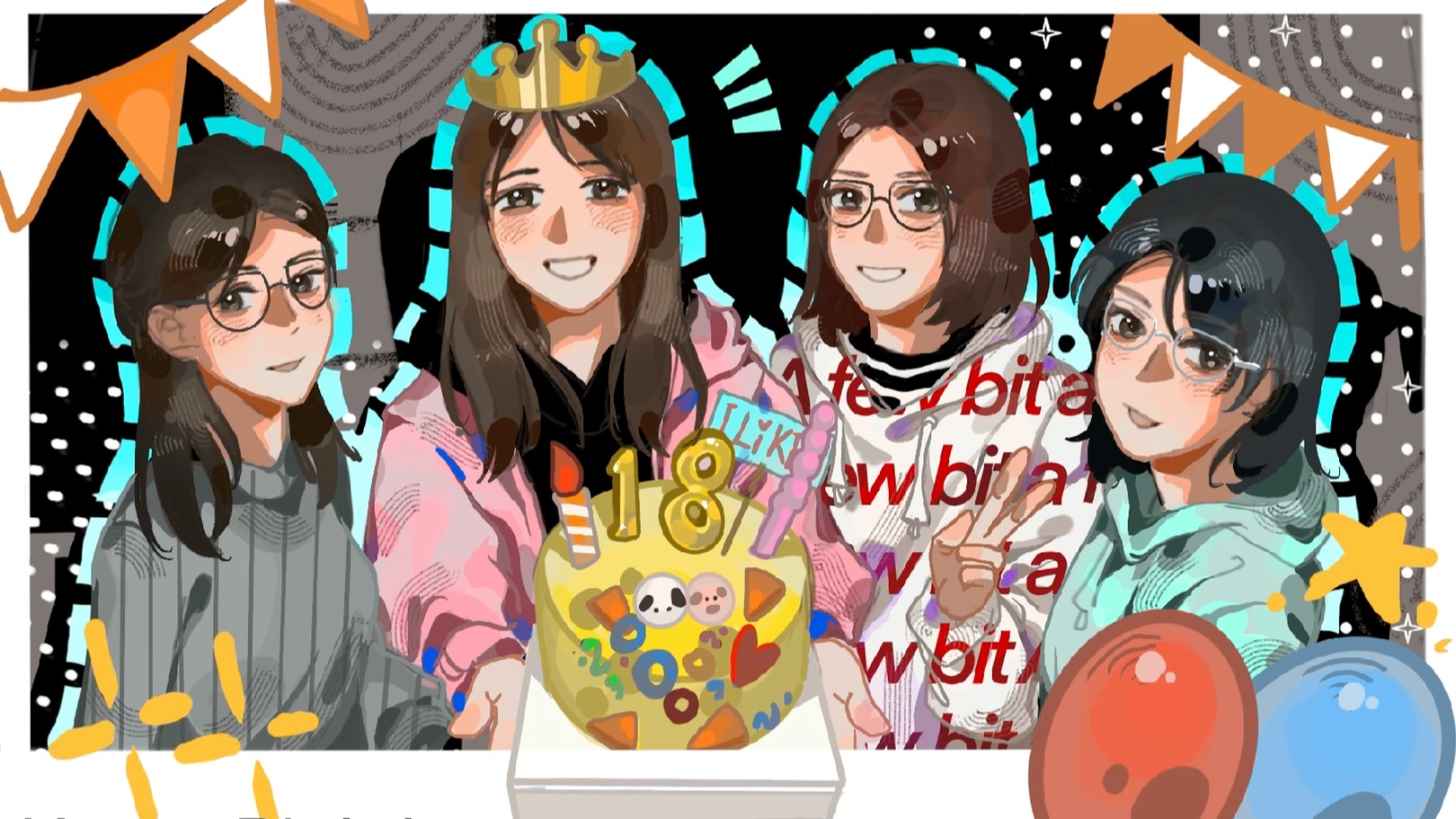 生日(绘画过程)