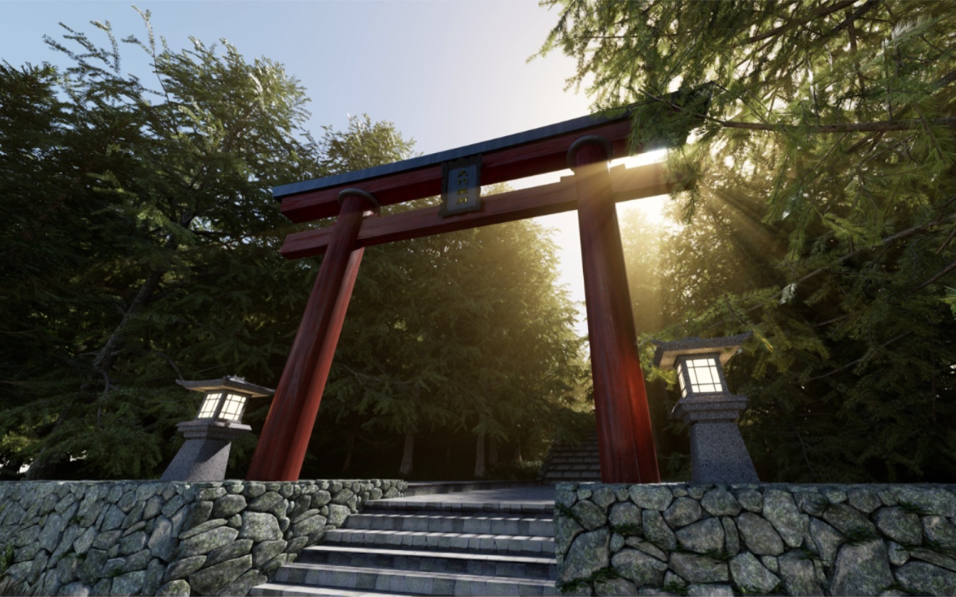 你的名字鸟居写实d5渲染器