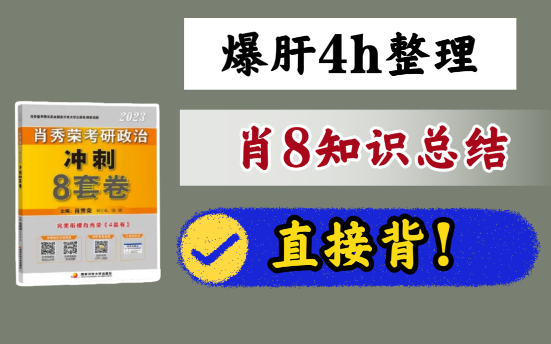 [图]【b站首发】23肖8到了！超全肖八知识点总结！省时！高效！