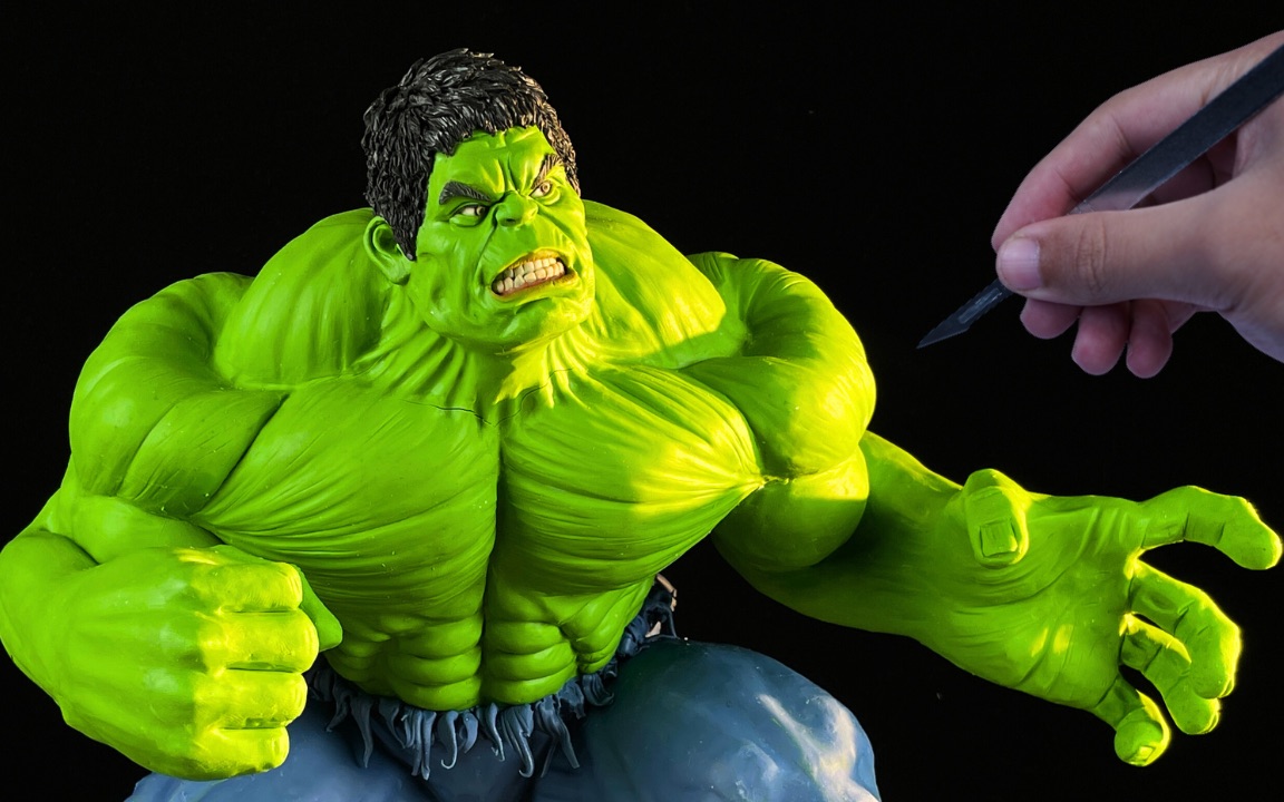 粘土手工绿巨人|捏塑,拍摄,剪辑,短短一分钟,耗时一个月,希望大家喜欢