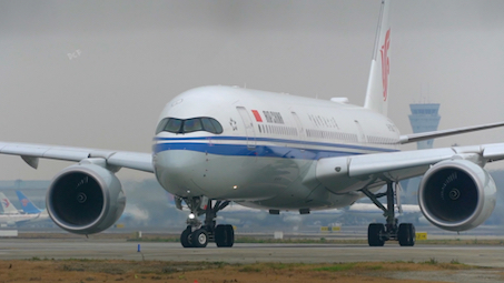 中國國際航空空客a350雙流02l起飛