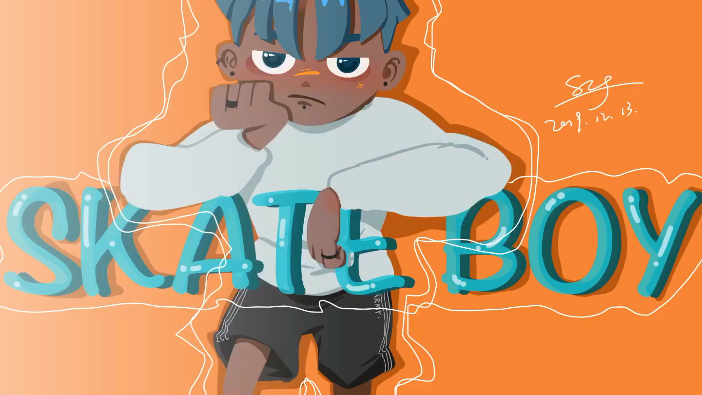 ami -摸鱼日常 滑板小黑崽