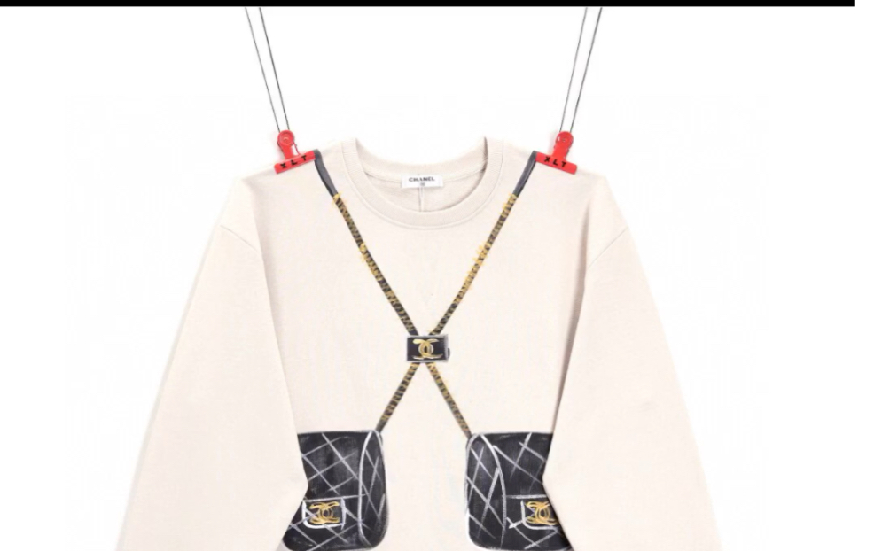 说一下高仿chanel香奈儿 小香手绘印花圆领卫衣