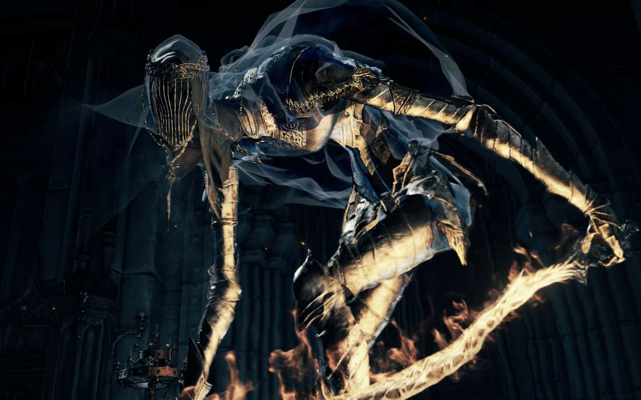 黑暗之魂3boss战吞噬黑暗的米狄尔