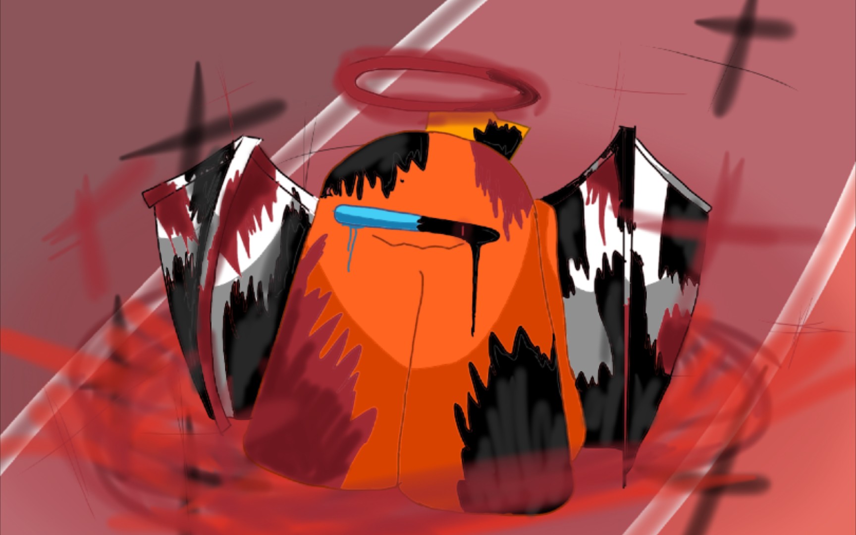 amongus绘画过程快来看看我的新设是怎么画的