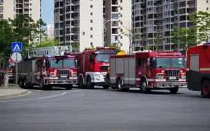 Download Video: 【广西消防】2023年在建工地跨区域灭火救援演练（预演）主力车辆鸣笛响应