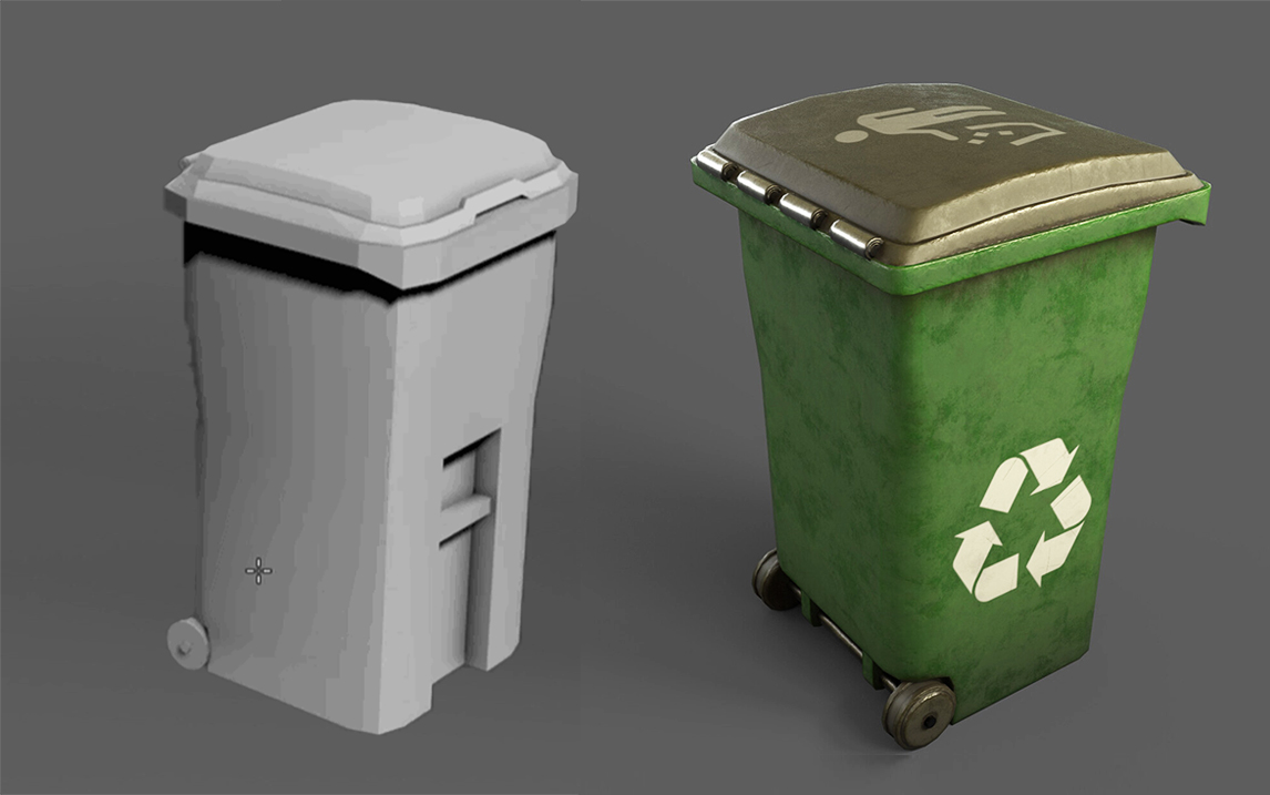 【3dmax新手建模】零基础教你快速制作垃圾桶模型,超详细的3dmax布线