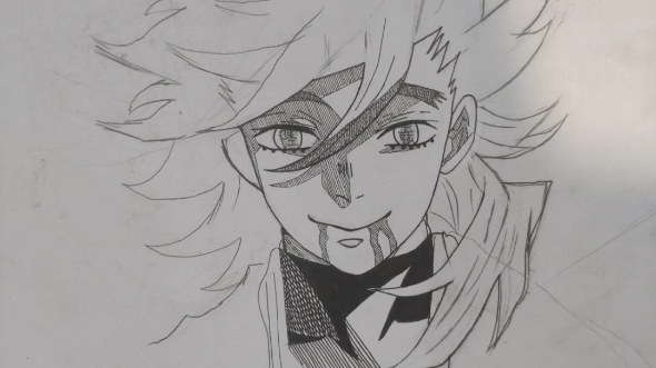 上弦之二童磨手绘