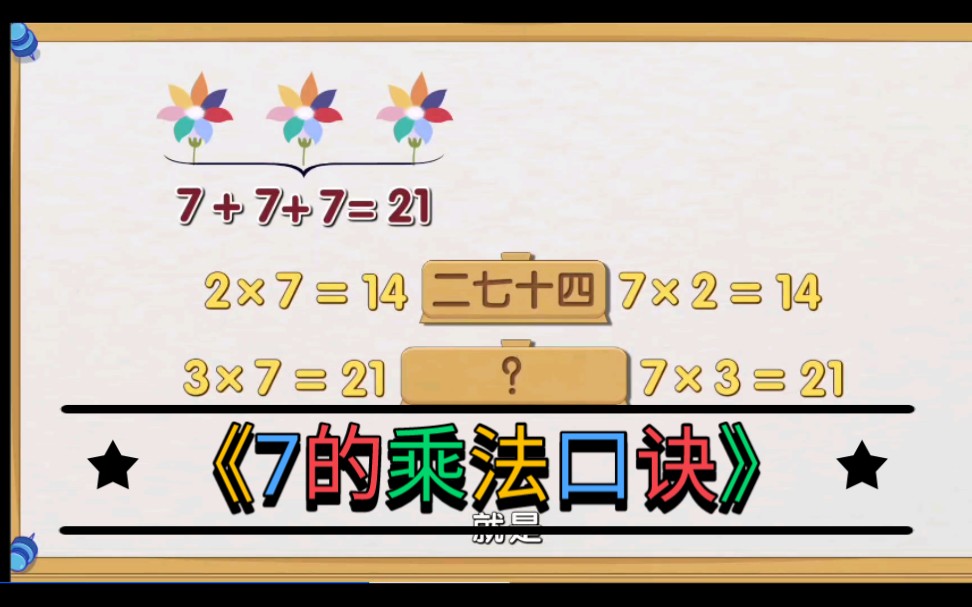 [图]【人教版二年级上册数学】第6单元《表内乘法（二）》6.1《7的乘法口诀》