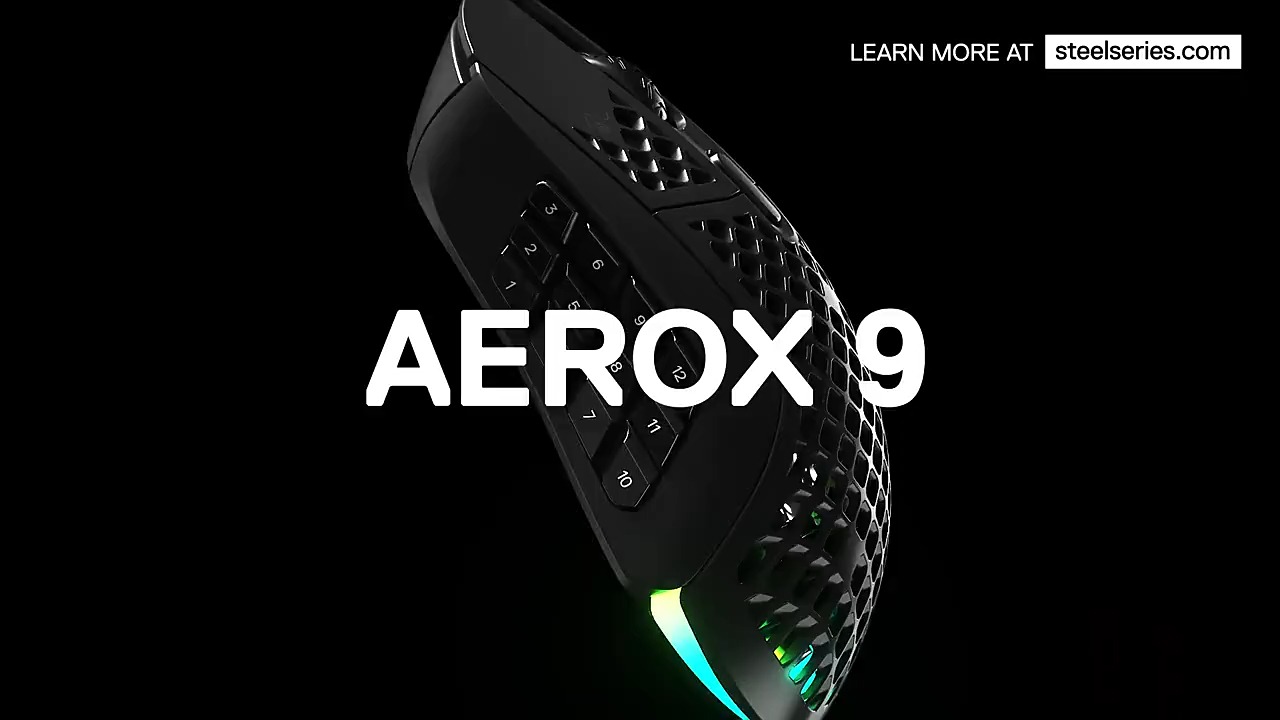 赛睿 SteelSeries Aerox 9 WIRELESS ,无线版洞洞游戏鼠标采用轻量!哔哩哔哩bilibili