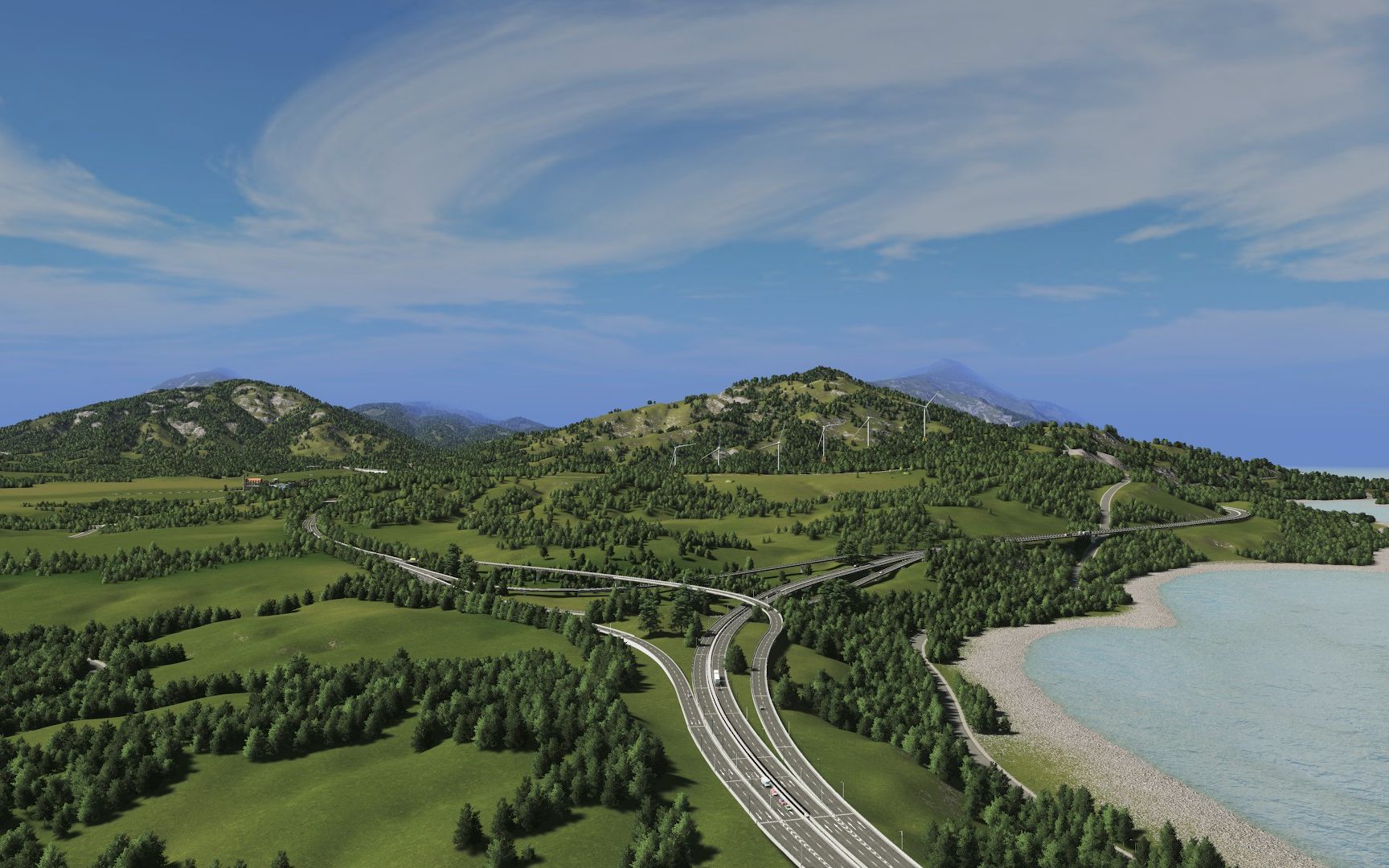 《城市天际线》欧风小镇造景 第一集 csur替换原地图高速