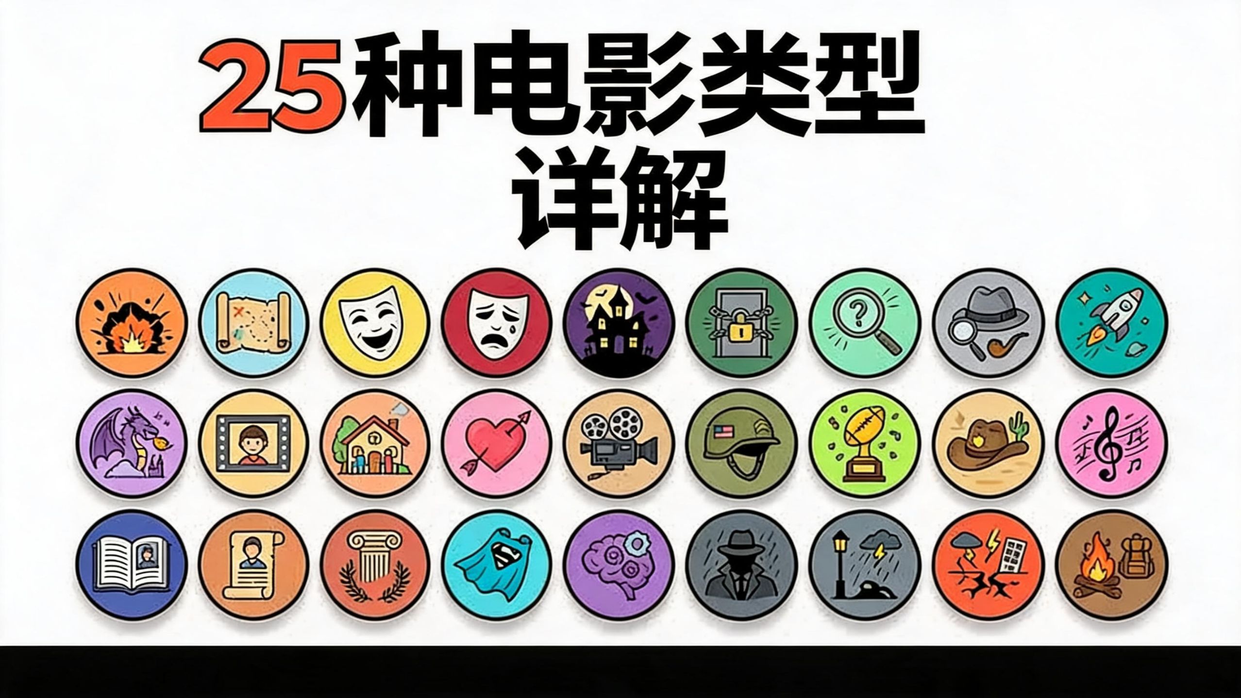 25种电影类型，5分钟解读 - In simple words - 中配