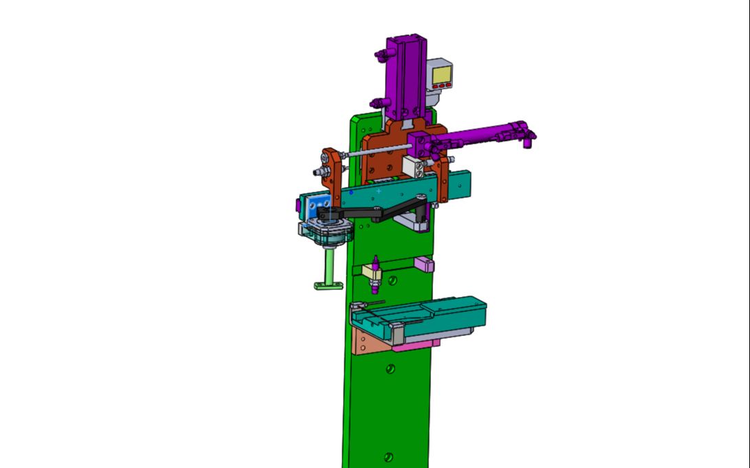 一个气缸可实现直线及旋转运动,连杆机构设计魅力无限