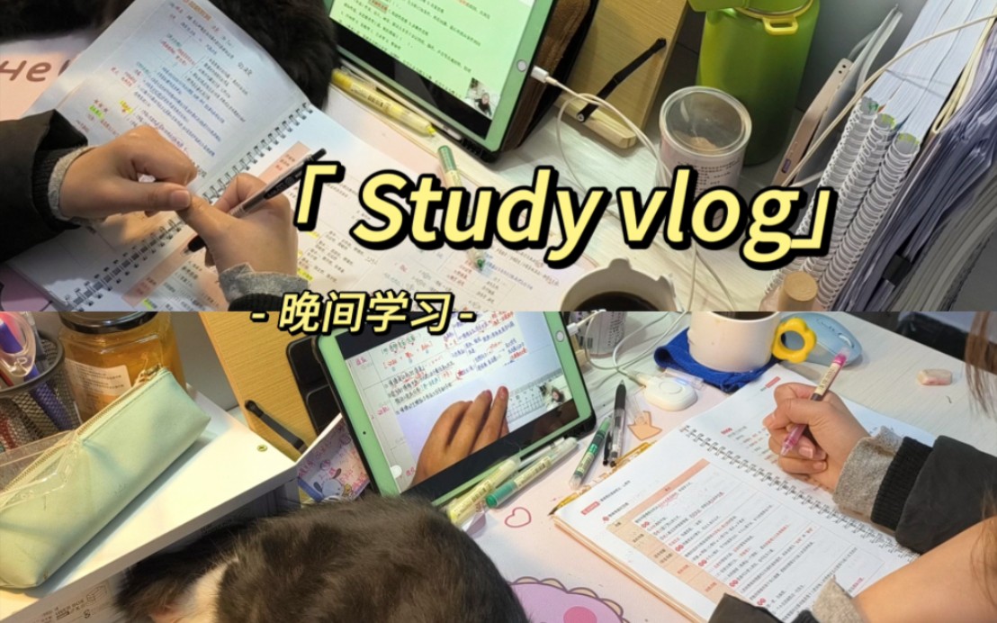 【Study vlog】晚间学习记录一起学习吧哔哩哔哩bilibili