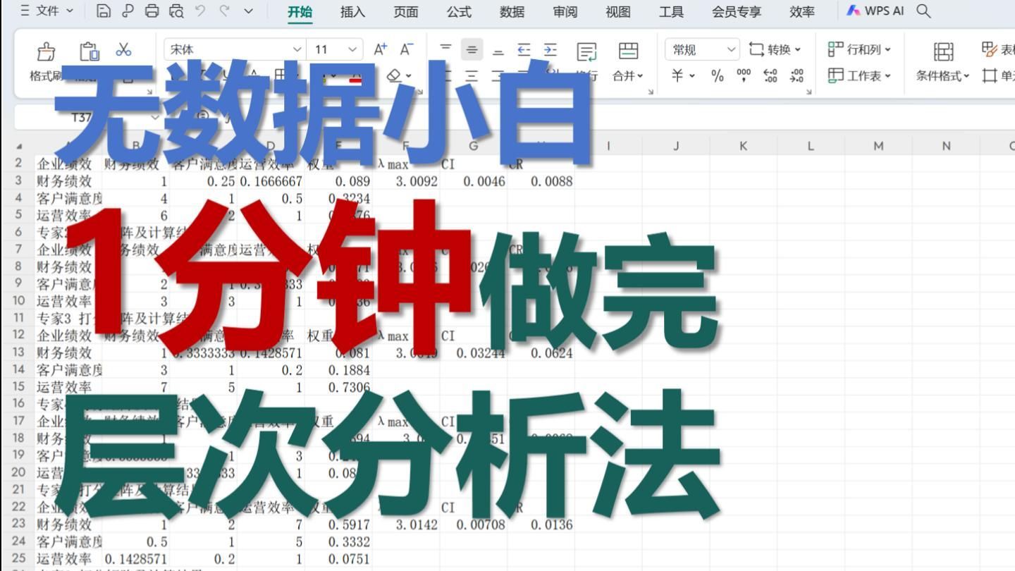 一分钟学会层次分析法(不限专家, 可指定权重逆推数据)哔哩哔哩bilibili