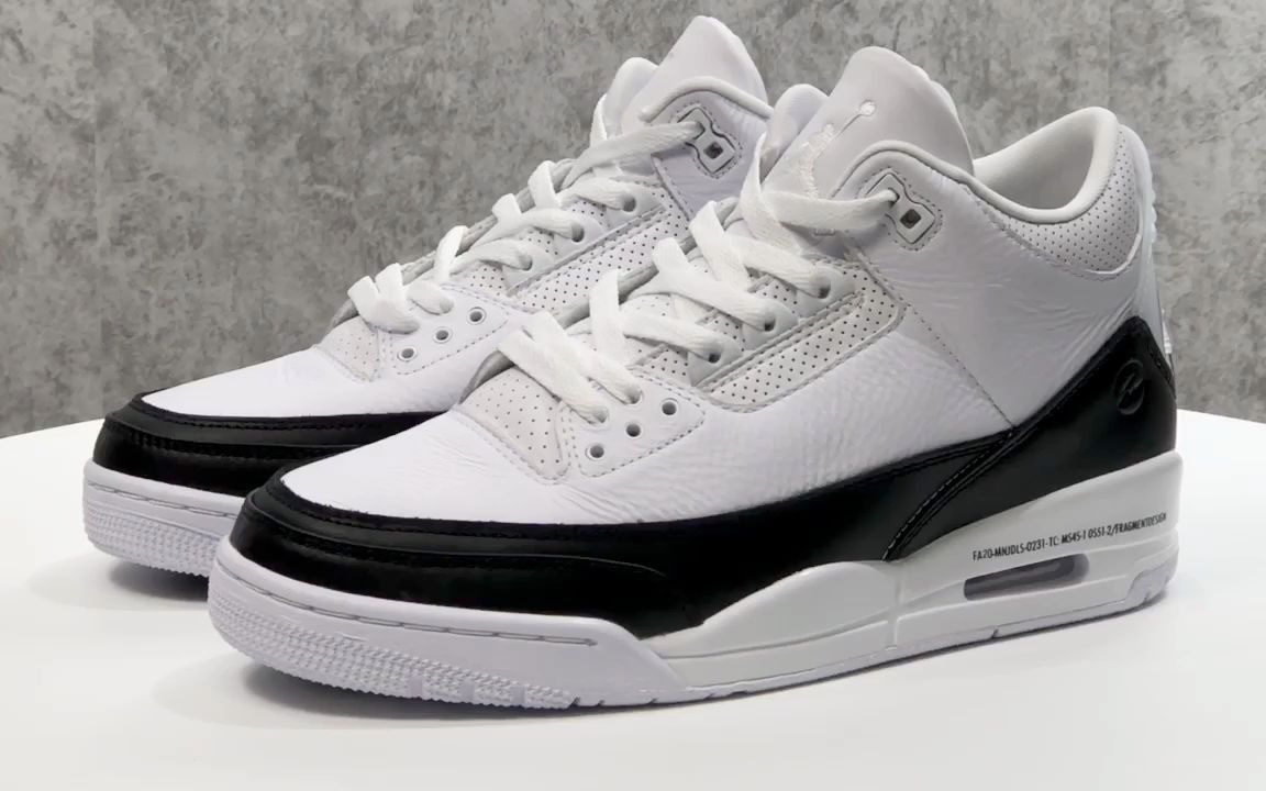 air jordan 3 x fragment aj3 乔丹联名藤原浩黑白大闪电 da3595-100